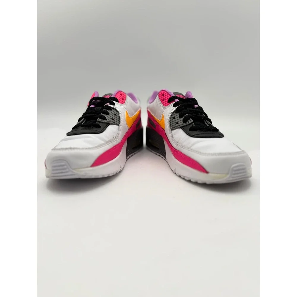 Nike Air Max 90 White Pink Orange DM8685-100 Mens 6Y Womens 7.5 Sneaker